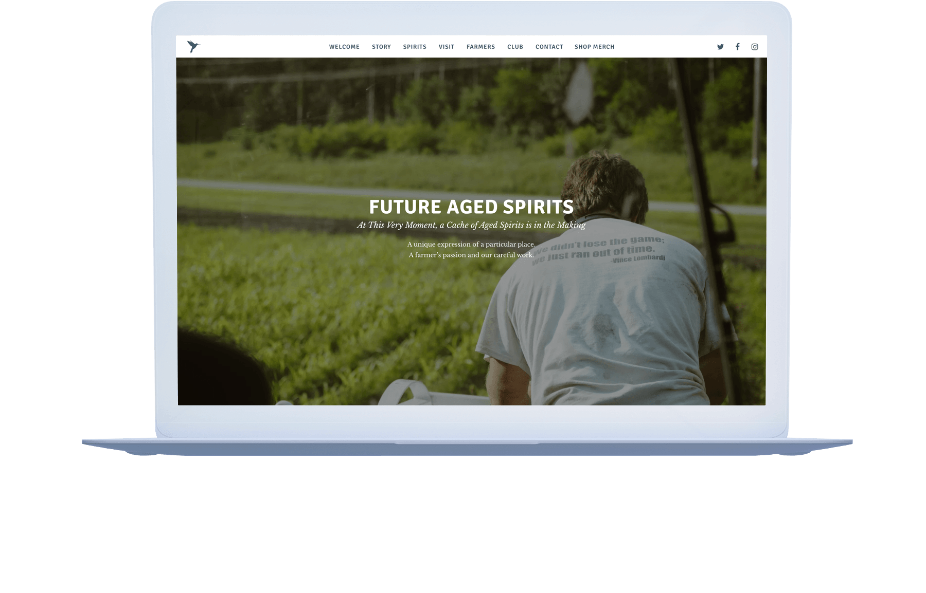 La Crosse Distilling Co website design laptop